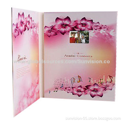 Video wedding invitation card with customized design